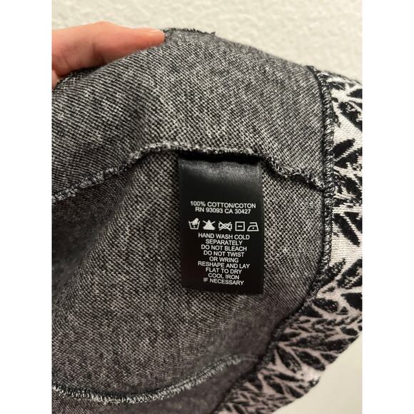 Nic + Zoe 100% Cotton PP Black White Leaf Knit Blazer Open Front Business Casual - Picture 6 of 6